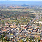 Harrisonburg Virginia aerial view